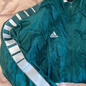 Vintage Adidas Windbreaker - Forest Green